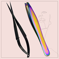 Pince à épiler à sourcils de meilleure qualité pince à épiler inclinée ciseaux à ressort avec logo personnalisé