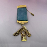 Insignia de Pecho para Oficial Maestro de Logia Masónica, Joya Tradicional Religiosa de Acero Inoxidable, Hecha a Medida, Esmalte Duro Personalizado