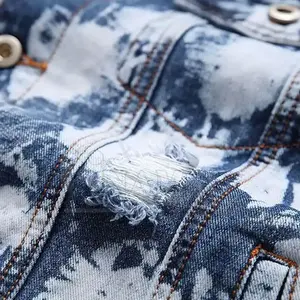 Fashional Cowboy Thick Unisex <b>Jean</b> <b>Jacket</b> <b>Black</b> Denim <b>Jacket</b> Embossed logo Denim Men's <b>Jackets</b> - Product Image 3