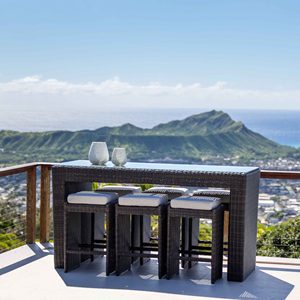 PE Poly Mimbre Ratán Exterior/Muebles de jardín-Conjunto de bar pequeño en piscina, jardín, Playa... - Product Image 2