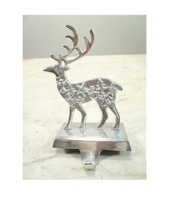 Modern Look Unique Design Aluminium Decorative Reindeer <b>Stocking</b> <b>Holder</b> for Home Living Room Indoor Decoration - Product Image 1