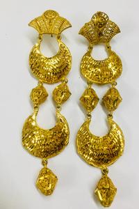 Lightweight 1 Gram Gold Plated Handmade Earrings for African Women Vintage Style Zircon for Regular Party Wear Perfect Gift - Product Image 5