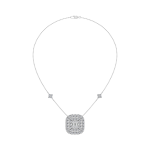 Haute demande 950 platine personnalisé coussin pendentif collier VVS Moissanite lien bas quantité minimale de commande en vrac acheter fabricant indien Option OEM - Product Image 1