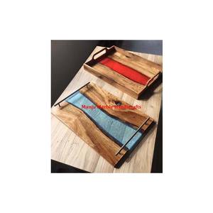 Produit personnalisé de qualité supérieure ensemble de sous-verres en bois naturel avec résine différents matériaux de forme carrée pour les articles de décoration de la maison - Product Image 4