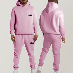 Survêtement d'hiver décontracté à capuche de haute qualité pour hommes, personnalisable avec logo, en coton 100% respirant et épais, vente en gros - Product Image 3