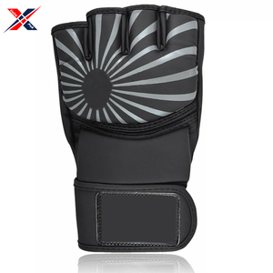 Nouveau design Gants de boxe en cuir pour adultes unisexes, dragonne réglable antidérapante, gants MMA, protection demi-doigt - Product Image 3