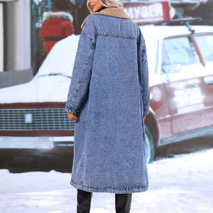 Chaqueta Vaquera de Moda Invernal para Mujer, Talla Grande, Al Por Mayor, OEM 2026, Abrigo Informal de Algodón Natural Cálido - Product Image 4