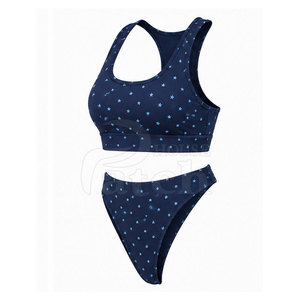 Ensemble de bikini pour femmes, maillot de bain deux pièces tendance, taille haute, tissu extensible confortable, vêtements de plage personnalisés, collection été pour les vacances - Product Image 3