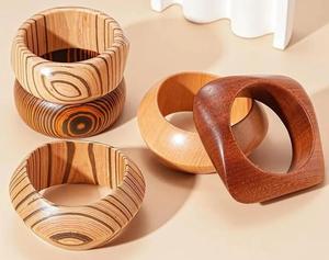 Exclusive Designer Inspired Waterproof Wooden Bangles <b>Handcrafted</b> <b>Jewelry</b> Natural Wood Women Ethnic Fashion Accessories Custom - Product Image 4
