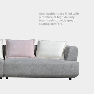 Rembourrage en mousse haute densité Canapé 3/4 places Cadre en bois Ressort zig-zag Amorti confortable pour hôtel Durable Salon facile - Product Image 5