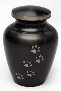 Urne funéraire de luxe en laiton noir Paw Pet de style européen Fournitures funéraires de qualité supérieure - Product Image 6