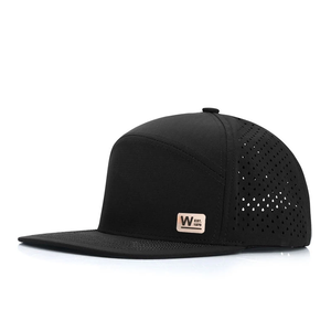 Burgundy 6-Panel <b>Snapback</b> <b>Cap</b> with Mesh Back Eyelets Common Fabric Unisex Casual Sports Hat Spring Summer Style - Product Image 2