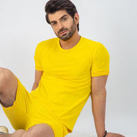 Conjuntos de Camiseta y Pantalones Cortos Casuales para Hombre 2025, 100% Algodón, Secado Rápido, Tejido de Punto, Venta al Por Mayor, Trajes Deportivos de Verano, Logotipo Personalizado, OEM, Personalizable