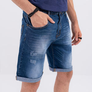 OEM Comfortable Men's Denim <b>Shorts</b> for Summer Blue Cotton Casual Fit High Quality Custom Streetwear Fashion Jeans - Product Image 2