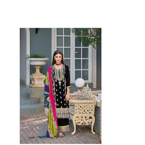 Diseñador de la mejor calidad, hermoso Chinon Silk Salwar Kameez con bordado para ocasiones especiales, disponible a precio mayorista - Product Image 1