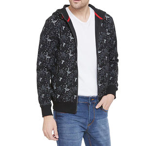 Sudadera con Capucha de Manga Larga para Hombre, la Mejor Oferta, Mezcla de Algodón, Negra, Multicolor, Personalizada, con la Mejor Cremallera - Product Image 1