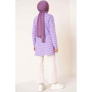 Tunique à rayures lilas Vêtements de gymnastique - Product Image 3