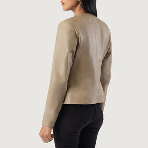 Chaqueta de cuero personalizada para mujer, ropa de abrigo marcas privadas y elegante de calidad superior para Propietarios de boutiques, 2025 - Product Image 5