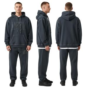 Survêtement à texture gaufrée de qualité supérieure hommes streetwear Survêtement homme style gaufré nouvelle saison mode survêtement en relief - Product Image 5