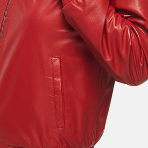 Chaqueta Bomber de cuero hecha a mano para uso diario con bordado de impresión personalizado o opciones de marca de Etiqueta interior - Product Image 2