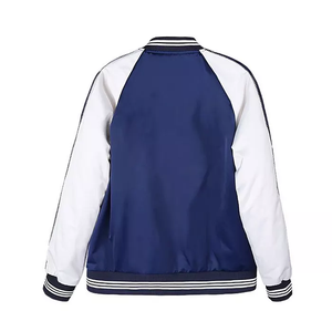 2022 chaquetas universitarias recortadas de alta calidad para mujer, chaqueta de béisbol de manga larga con logotipo personalizado Simple, botón sólido, transpirable, Invierno - Product Image 2
