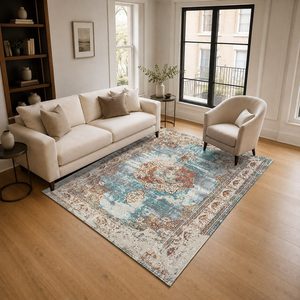 <b>RUGS</b> DEPOT LXDP-0446 Wholesale Multicolor Neutral Marble Effect Digital Printed Machine Washable Chenille Area <b>Rug</b> <b>Non</b> <b>Slip</b> - Product Image 2