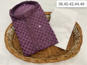 Vente chaude fête de mariage vêtements décontractés rayonne Design Volvo hommes traditionnel et lourd Kurta avec pyjama meilleur fournisseur de qualité - Product Image 2