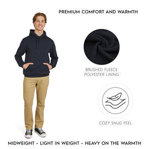 Sweat-shirt à capuche imprimé personnalisé de haute qualité, poids lourd, vêtements de sport pour hommes, 100% coton, molleton, streetwear, sweat-shirts pour hommes - Product Image 2