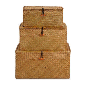 Contenedores de almacenamiento de pasto marino, cajas de paja natural, cestas de pasto marino a precio de mayoreo - Product Image 3