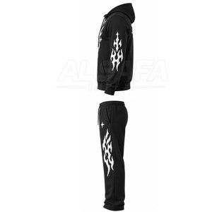 Dernier design de survêtement grande taille avec impression en relief, style streetwear, couleur personnalisée, impression en relief - Product Image 5