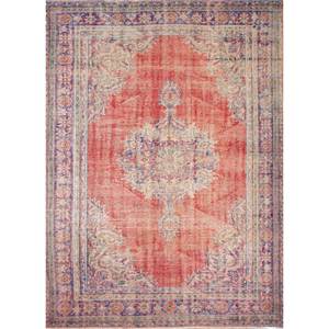 Alfombra de Lana Anudada a Mano Roja Naranja Vintage Pae-2876, Rectangular con Diseño de Medallón, para el Hogar, Sala de Estar, Pasillo, Dormitorios de Adolescentes - Product Image 1