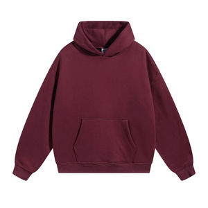 Sudadera con Capucha Extra Grande para Mujer 2025, Sudadera de Jersey Grueso, Invierno, Logotipo Personalizado con Estampado Frontal, Color Sólido, 100% Algodón - Product Image 2