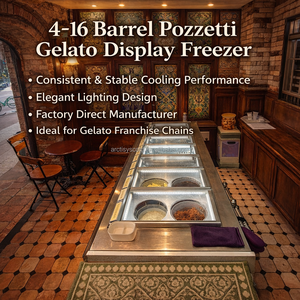 Vetrina Congelatore Commerciale per Gelato Pozzetti in Acciaio Inossidabile, Espositore per Gelato Italiano per Negozi - Product Image 2