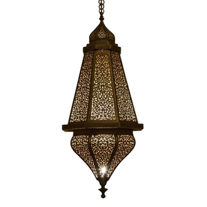 Lanterne suspendue artisanale de style marocain, finition dorée, en fer, pour la décoration de la maison, des hôtels et des restaurants, au prix le plus bas - Product Image 4