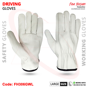 Protection maximale Keystone Pouce Style froncé Dos élastique en cuir de chèvre Travail industriel Sécurité Gants de jardinage - Product Image 4