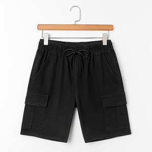 Nouveauté Shorts en jean sur mesure Street Wears avec poches cargo Taille mi-haute élastique Dernier design Prix bas - Product Image 4