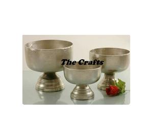 Bol à chocolat en acier inoxydable avec support en résine Bol de service de vaisselle de couleur argent et noir de la meilleure qualité - Product Image 5