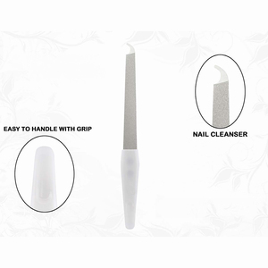 ตะไบเล็บโลหะเคลือบเพชรแบบสองด้านด้ามจับพลาสติกเครื่องมือทำเล็บมือดูแลเล็บ - Product Image 5