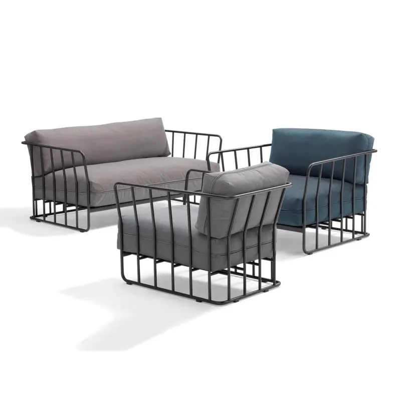 Mobilier moderne structure en métal nouveau design canapé d'extérieur chaise canapé de salon