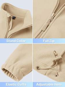 2024 veste polaire légère en coton respirant pour femmes pour l'hiver poches chaudes pour les activités de plein air séjour grande taille - Product Image 3