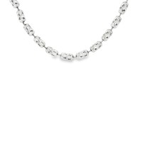 Collier chaîne à maillons en or véritable 22 carats pour femme, style vintage, 48 cm, pour fiançailles, mariage, anniversaire et soirée