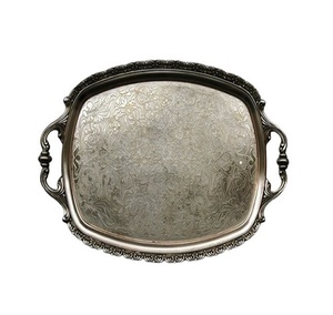 New Indian Handicraft Metal Brass Serving Tray with Golden Polished Finished Premium Quality Use in Home Hotel Retro - Product Image 3
