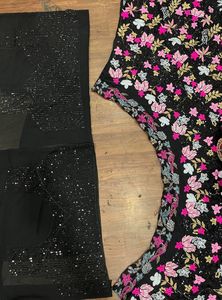 Élégant à la mode indien pakistanais adultes vêtements été Cancan toile Patta Lehenga Choli Double paillettes broderie travail - Product Image 4