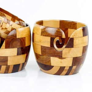 Premium Handcrafted Wood Yarn <b>Storage</b> Bowl for Knitters Handcrafted Eco-Friendly Yarn <b>Storage</b> Wooden Bowl - Product Image 5