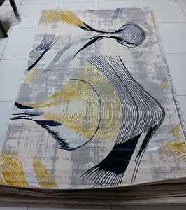 Alfombra Turca Moderna de Poliéster Tejida a Máquina, con Base de Yute de Alta Calidad, Resistente a las Manchas, Pelo Alto, Diseño Abstracto para Dormitorio - Product Image 4