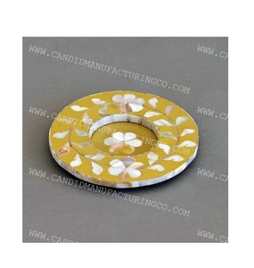 Classique Vintage Luxe Nacre Incrustation Thé Sous-verres Meilleur Prix Décoration De Table Sous-verres et Tapis - Product Image 1