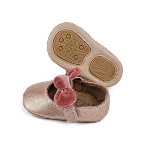 FS fábrica logotipo personalizado de alta calidad lindo pequeño arco bebé princesa Niña Zapatos casuales zapatos de bebé suave - Product Image 2