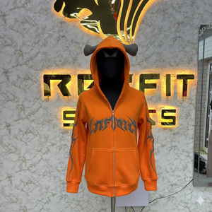 Qualité supérieure Coupe parfaite Sweat à capuche professionnel à fermeture éclair Imprimé en usine Sweats à capuche bon marché pour hommes - Product Image 4