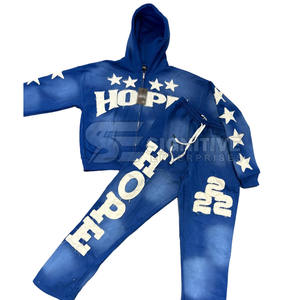 Survêtement pour homme avec un look délavé tendance et un confort quotidien respirant Survêtement pour homme avec un look délavé - Product Image 1