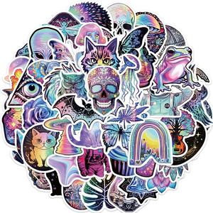 Pegatinas de Vinilo con Logotipo Holográfico de Dibujos Animados Personalizadas |   Etiquetas Ecológicas Reflectantes, Brillantes, Impermeables y con Recubrimiento UV para una Marca Premium - Product Image 3